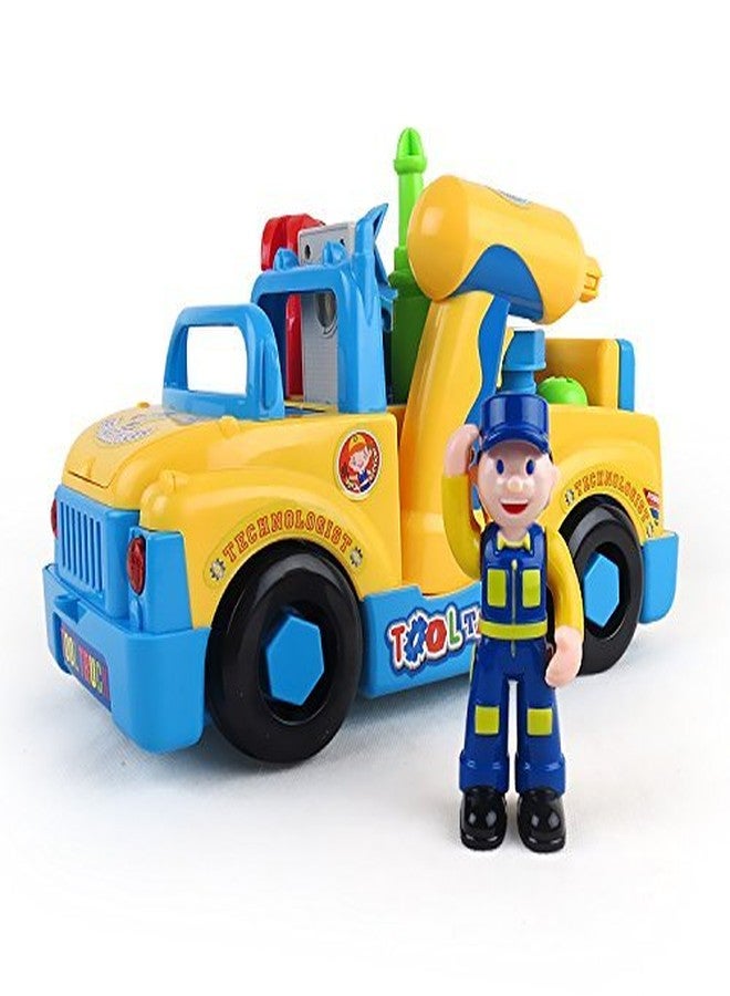 Mayatra's Multifunctional Toy Tool Truck with Various Tools, Lights and Music, Bump and Go Action - Image 3